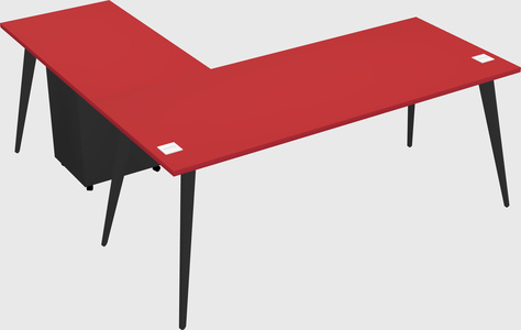 Modern l-shaped office desk