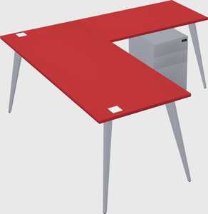 Modern l-shaped office desk