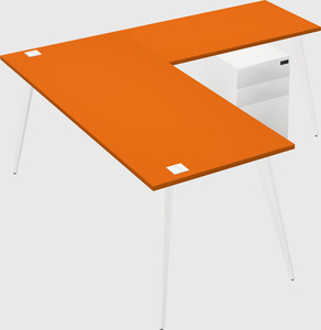 Modern l-shaped office desk