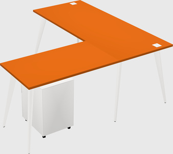 Modern l-shaped office desk