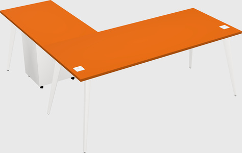 Modern l-shaped office desk