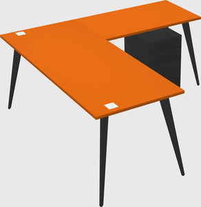 Modern l-shaped office desk