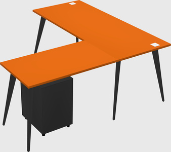 Modern l-shaped office desk