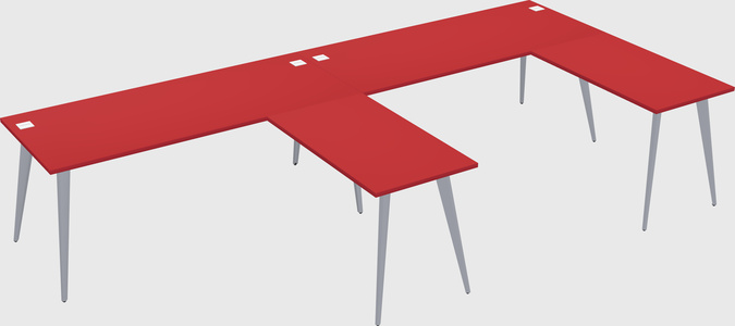 Modern l-shaped office desk