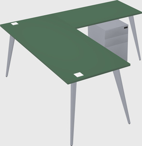 Modern l-shaped office desk