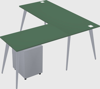 Modern l-shaped office desk