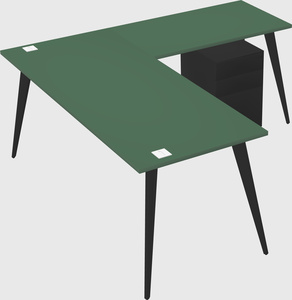Modern l-shaped office desk