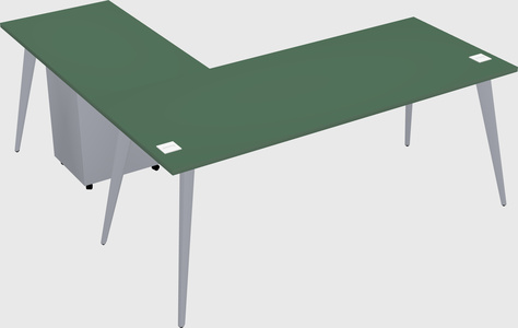 Modern l-shaped office desk
