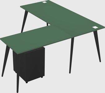 Modern l-shaped office desk
