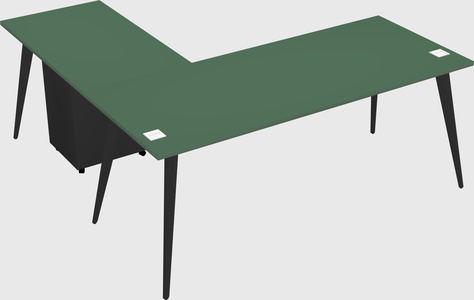 Modern l-shaped office desk