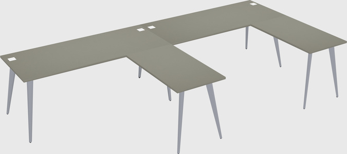 Modern l-shaped office desk