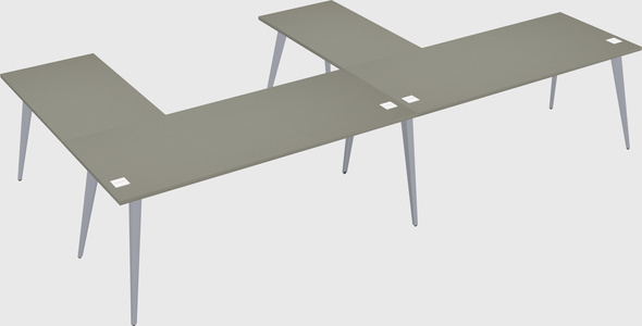 Modern l-shaped office desk