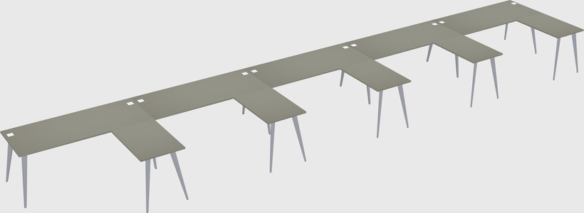 Modern l-shaped office desk