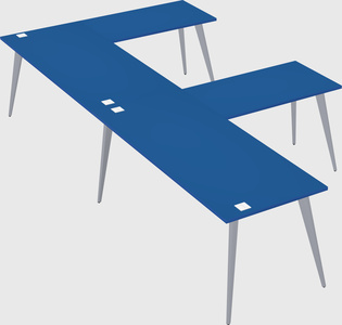 Modern l-shaped office desk