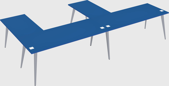 Modern l-shaped office desk