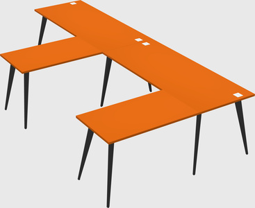 Modern l-shaped office desk
