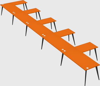 Modern l-shaped office desk