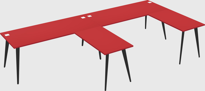 Modern l-shaped office desk