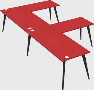 Modern l-shaped office desk