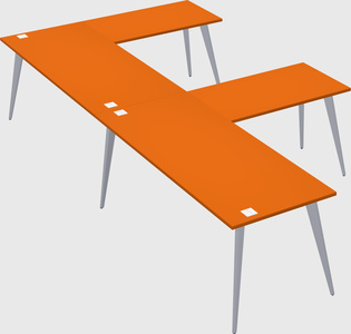 Modern l-shaped office desk