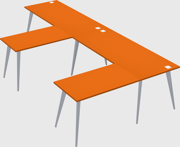 Modern l-shaped office desk