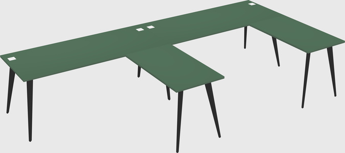 Modern l-shaped office desk