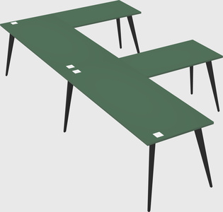 Modern l-shaped office desk