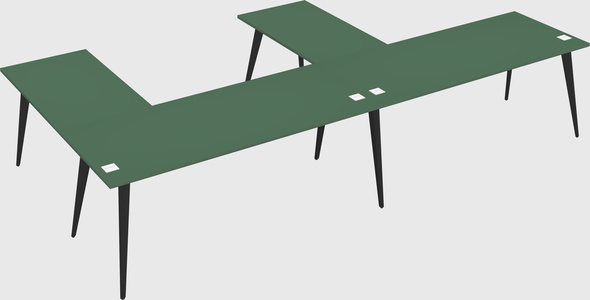 Modern l-shaped office desk