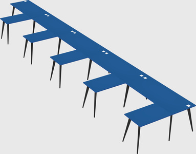 Modern l-shaped office desk