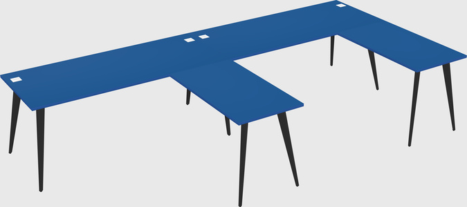 Modern l-shaped office desk