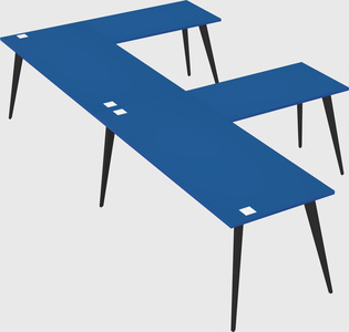 Modern l-shaped office desk