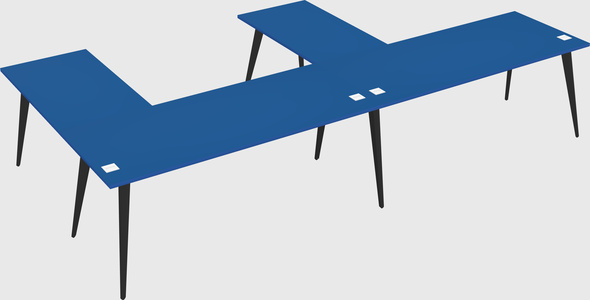 Modern l-shaped office desk