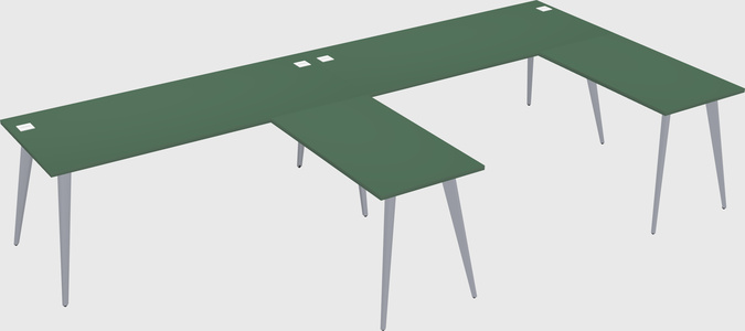 Modern l-shaped office desk