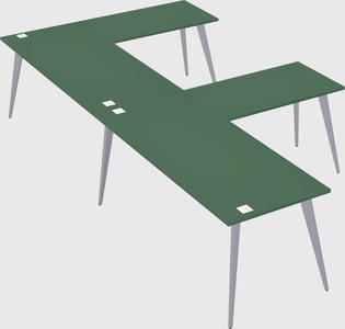 Modern l-shaped office desk