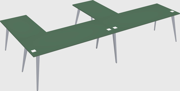 Modern l-shaped office desk
