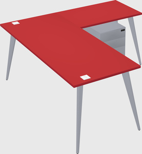 Modern l-shaped office desk