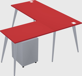 Modern l-shaped office desk