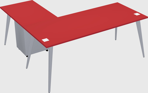 Modern l-shaped office desk