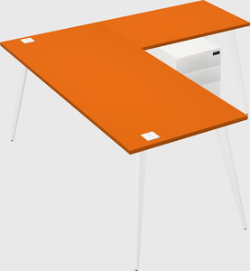 Modern l-shaped office desk