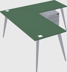 Modern l-shaped office desk
