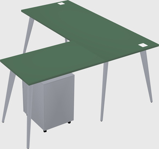 Modern l-shaped office desk