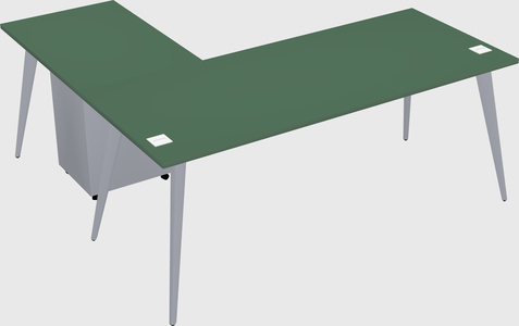 Modern l-shaped office desk