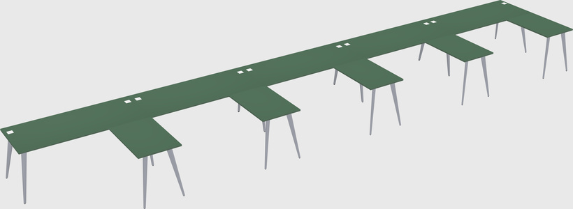 Modern l-shaped office desk