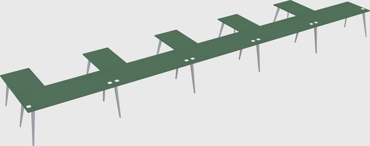 Modern l-shaped office desk