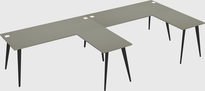 Modern l-shaped office desk