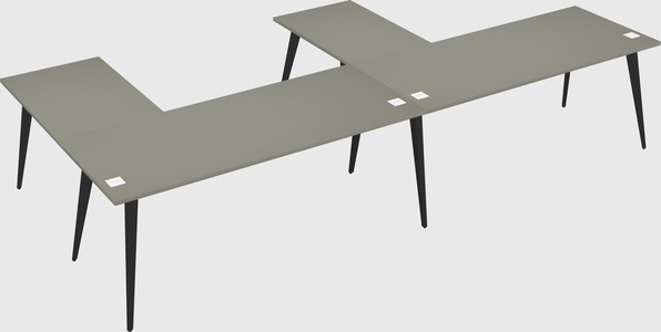 Modern l-shaped office desk