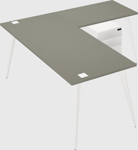 Modern l-shaped office desk