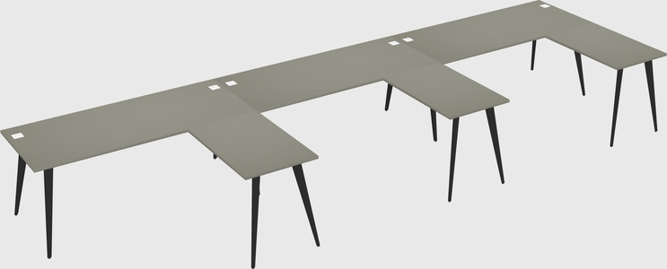 Modern l-shaped office desk