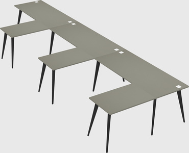 Modern l-shaped office desk