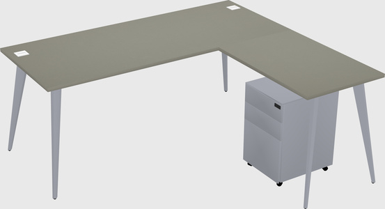 Modern L-shaped Office Desk